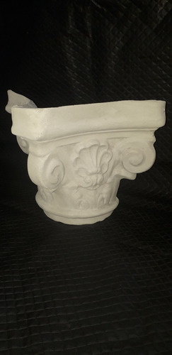 Medio Capitel Corintio De Cemento - Columnas - Decoración -
