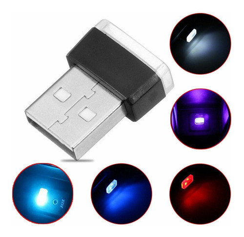 Luz Led Usb Para Auto Y Mas En Varios Colores.