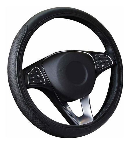 Funda Piel Sintetica Para Volante Coche Color Negro