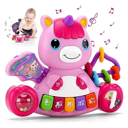 Baby Toys 6 To 12 Months, Unicorn Baby Piano Musical Li...
