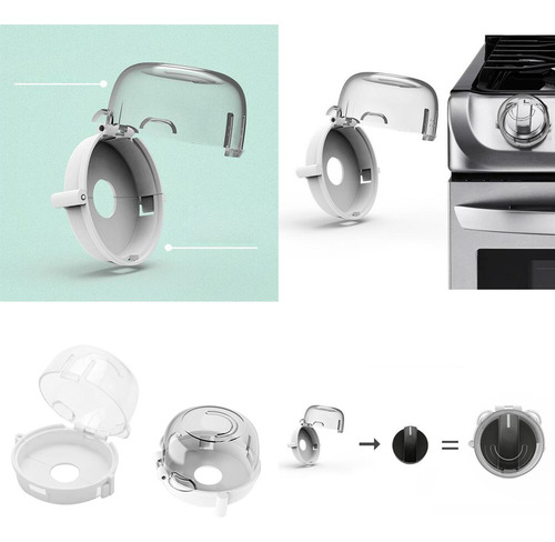 Imagen 9 de 9 de Horno Cocina Cocina A Gas Llave Perilla Cubre Seguridad