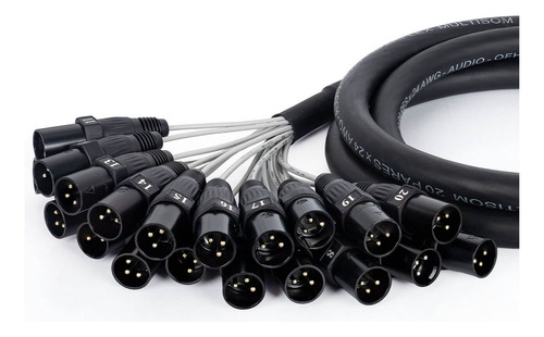 Medusa 20 Vias Profissional Combo Conector Xlr Anilhados 16m