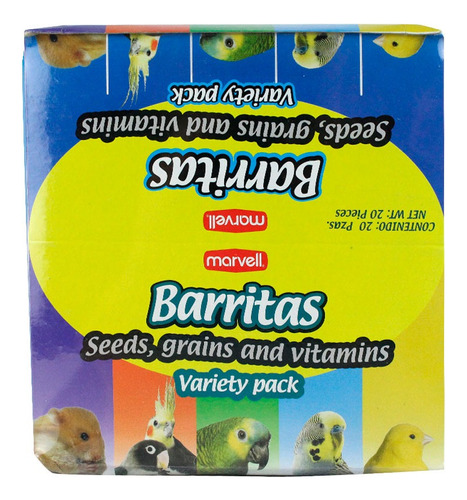 Alimento Para Canario Caja De Barritas Granos Semilla 20 Pz 