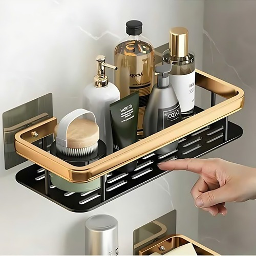 Triple Organizador De Ducha Jabonera Estante Adhesivo Baño