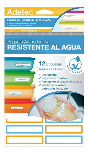 36 Etiquetas Autoadhesivas Plastificadas Resistente Al Agua