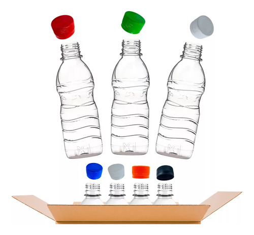 Botella Pet Para Aguas Jugos 250 Ml Tapa Seguridad X 50