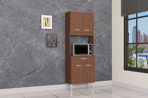 Imagen 2 de 3 de Alacena Mueble Auxiliar Cocina 4 Puertas Kelly Capuchino