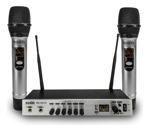 Sistema De Microfono Inalambricos Uhf Profesional Bt - Romms