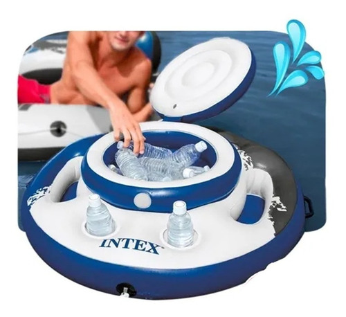 Imagen 7 de 8 de Inflable Conservadora De Bebidas Colchoneta New 89cm Intex