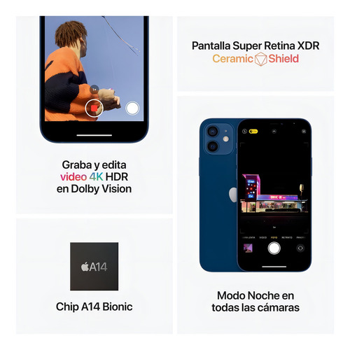 iPhone 12 mini 256 GB azul - Excelente (Reacondicionado)
