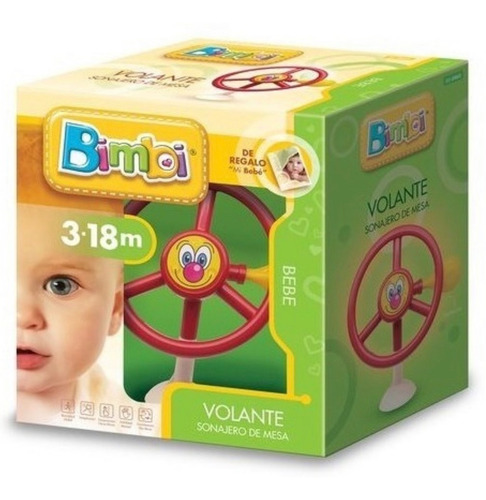 Imagen 3 de 4 de Sonajero De Mesa Con Sopapa Bimbi Volante Con Bocina 3 -18 M