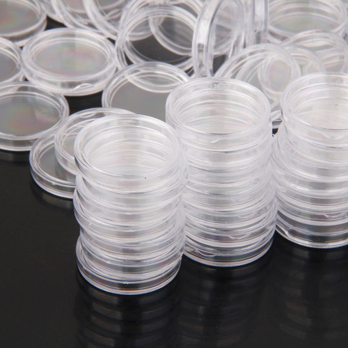 200 Units 21 Mm/24 Mm Moedas Capsules Titulares Caixas 5/5