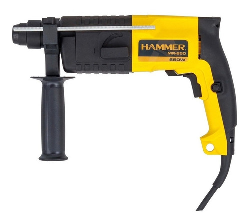 Martelete eletropneumático Hammer MR650 amarelo e preto com 650W de potência 127V