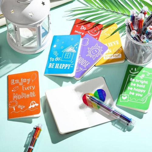 30 Juegos De Mini Cuadernos Coloridos Para Diarios Temáticos