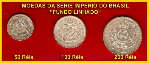 Moedas Do Brasil Série Rara De Réis Fundo Linhado-cod-079
