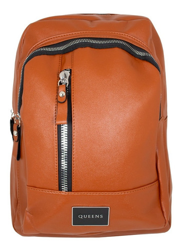 Queens Cartera Mochila Urbana Mujer Bolso Camel Qi22125