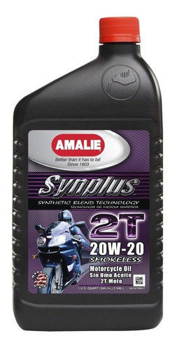 Lubricante Amalie 20w20 Synplus Moto 2 Tiempos 1 Lts