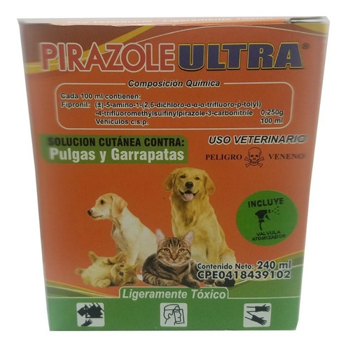 Pirazoleultra 240cc Fipronil Spray Garrapaticida