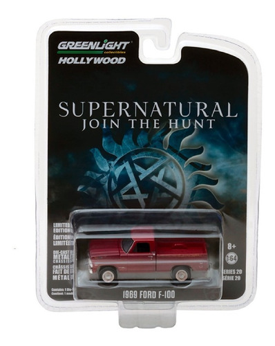 Greenlight 1969 Ford F-100 Pickup Truck Rojo Supernatural 