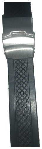 Malla De Reloj Caucho Hebilla Mariposa 20mm Modelo Texturada