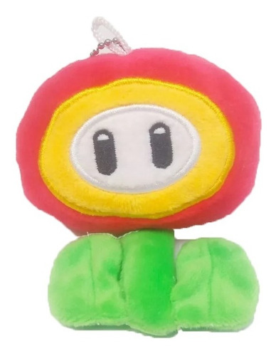 Super Mario Bros Llavero Peluche Fire Flower (flor De Fuego)