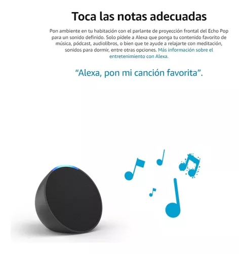 Echo Pop, Altavoz inteligente Bluetooth con Alexa de sonido potente y  compacto