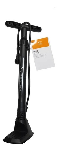 Inflador De Pie Para Bicicleta Serfas Fp-10 Color Negro