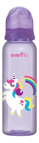 Biberon Evenflo 1174 Frases 240ml/8oz Color Violeta Personajes