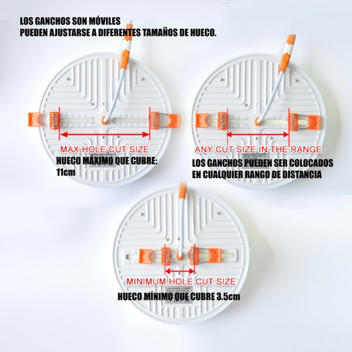 Imagen 3 de 7 de Panel Led 24w De Borde Infinito Incrustar. Gachos Ajustable