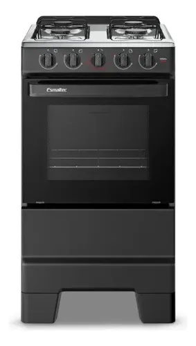 Fogão a Gás Mesa Inox e Forno 50L Limpa Fácil Esmaltec IDEAL POP F4ISP Cor Preto 4 bocas - R$ 544,99