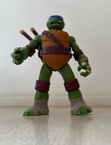 Tortuga Ninja Leonardo Head Droppin Articulado Grande 30 Cms (Usado)