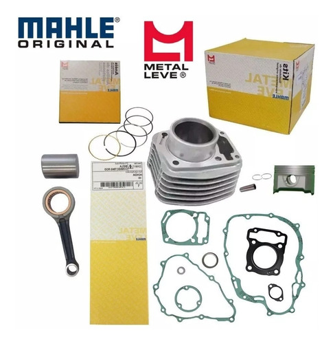 Kit Motor Cilindro Pistão Biela Válvula 125 Titan Fan 02/08