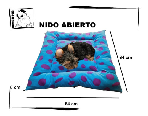 Cama Para Perritos, Marca Morocho, 2 En 1 Colchoneta Y Nido
