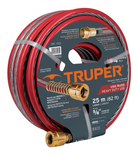 Manguera Reforzada 5/8x25m Truper Truper A16039