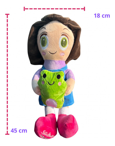 Peluche Lara Campos Muñeca Rana René Lara