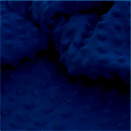 Manta polar con forma de cuna con forma de bola en relieve para bebé, color azul marino