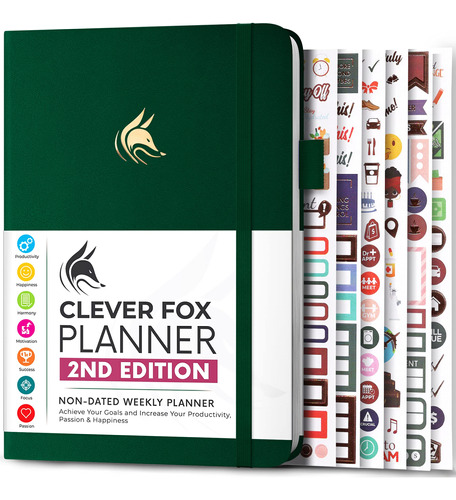 Clever Fox Planner 2ª Edicion Agenda Semanal Mensual Para A5