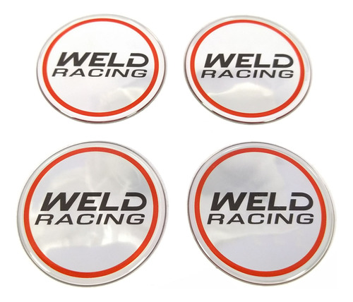 Kit Adesivo 4 Und Centro Roda Resinado Weld Racing Res74