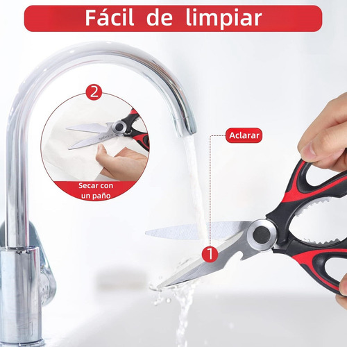 Tijeras De Cocina Multiusos De Acero Inoxidable, 2