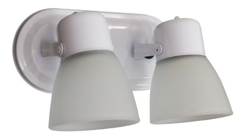 Aplique 2 Luces Apto Para Baño M8020 Blanco 