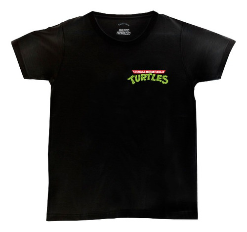 Imagen Bolsillo Tortugas Ninja Logo - Remera 100 % Algodón 