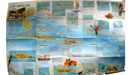 Mapa Nat Geo Antillas Cuba Caribe Indias Occidentales Islas (Usado)