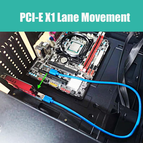 Glotrends Uex101 Cable De Extensión Pcie 3.0 X1 A X1 De 600