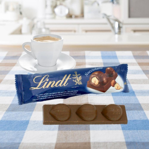 Chocolate Lindt Barra, Ao Leite Com Avelã, Barrinha De 35g.
