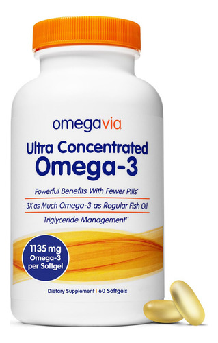 Omegavia Aceite De Pescado Omega 3 Ultra Concentrado Sin Eru