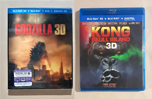 Godzilla (2014) + Kong (2017)  Blu-ray 3d + 2d Dvd Original