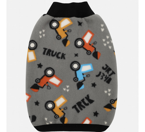 Poncho Polar Chaleco Estampado Perros Ropa Invierno Abrigo Talle 4 --- Tractor