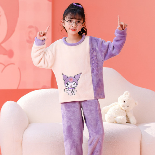 Traje De Franela De Dibujos Animados Para Niña De Otoño E In