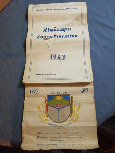 Antiguo Almanaque Conmemorativo Bicentenario San Carlos 