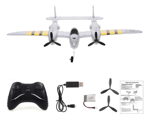 P38 Rc Fighter Model - 2 Canales, Control Simple, Ligero Y